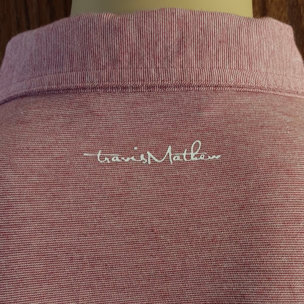 TRAVIS MATHEW MENS GOLF POLO SHIRT - XXL - RED - Picture 2 of 4